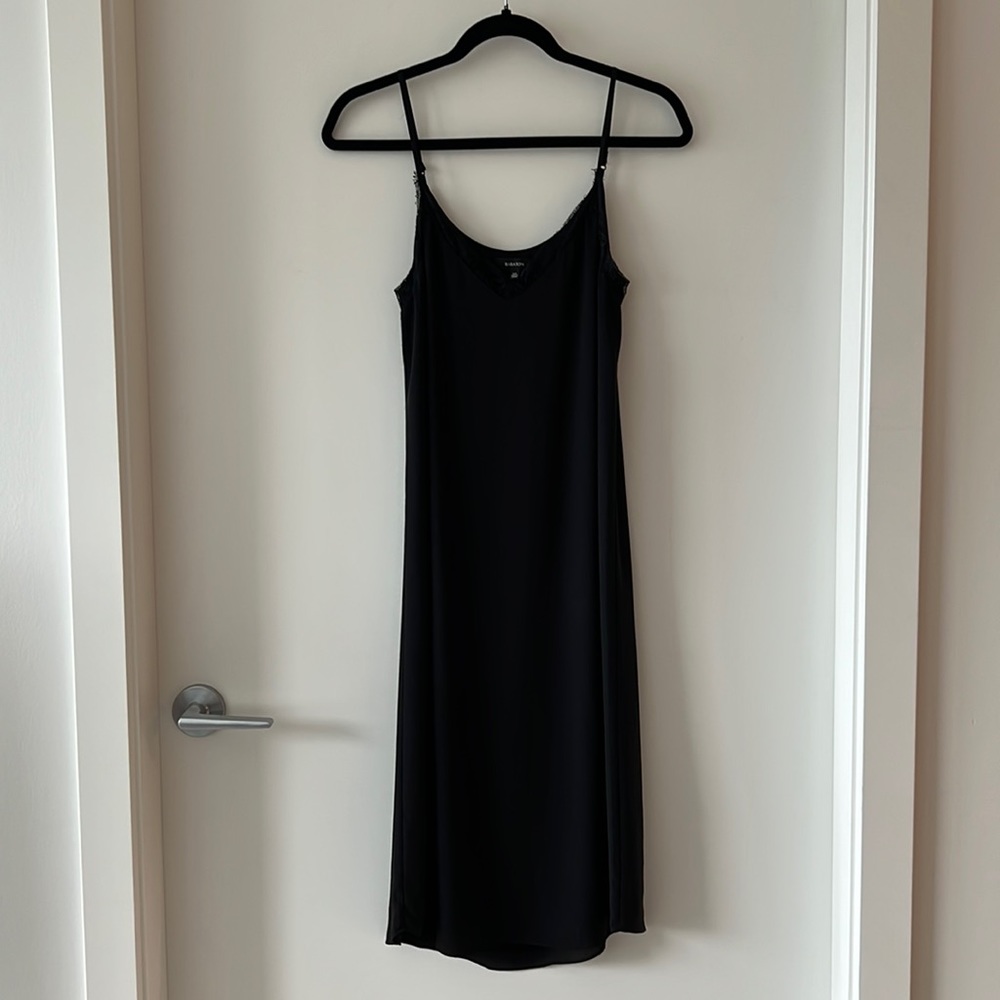 Black Lingerie silk dress Babaton